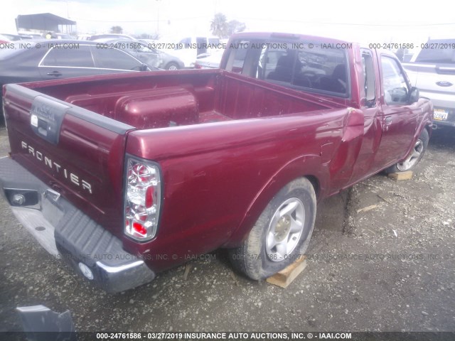 1N6DD26S51C353549 - 2001 NISSAN FRONTIER KING CAB XE RED photo 4