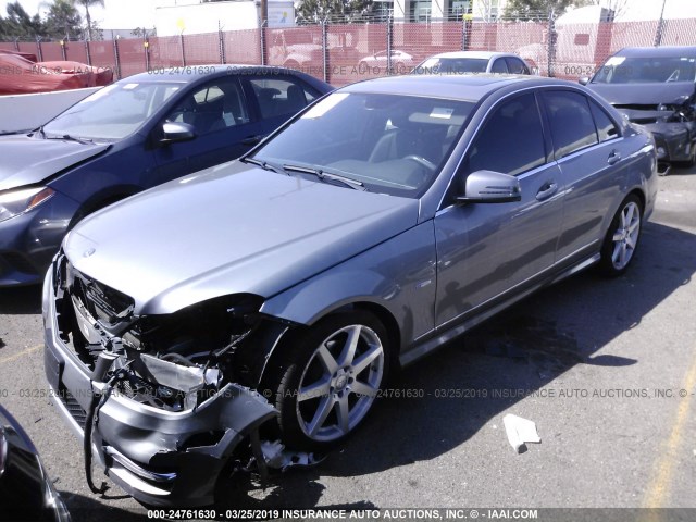 WDDGF4HB8CA614213 - 2012 MERCEDES-BENZ C 250 GRAY photo 2