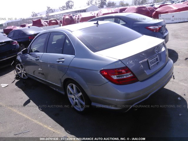 WDDGF4HB8CA614213 - 2012 MERCEDES-BENZ C 250 GRAY photo 3