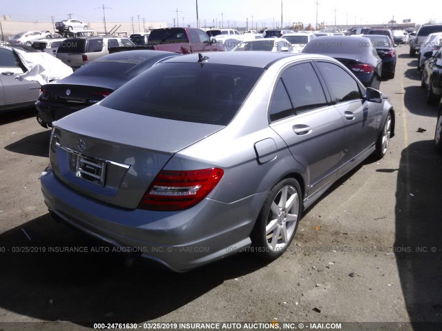 WDDGF4HB8CA614213 - 2012 MERCEDES-BENZ C 250 GRAY photo 4