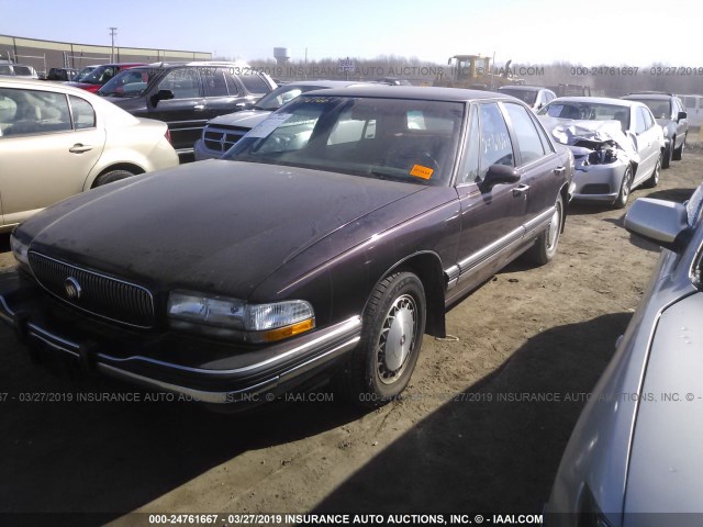 1G4HR52L5SH475060 - 1995 BUICK LESABRE LIMITED BURGUNDY photo 2