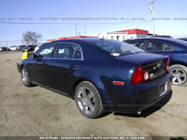 1G1ZD5EU6BF386162 - 2011 CHEVROLET MALIBU 2LT BLUE photo 3