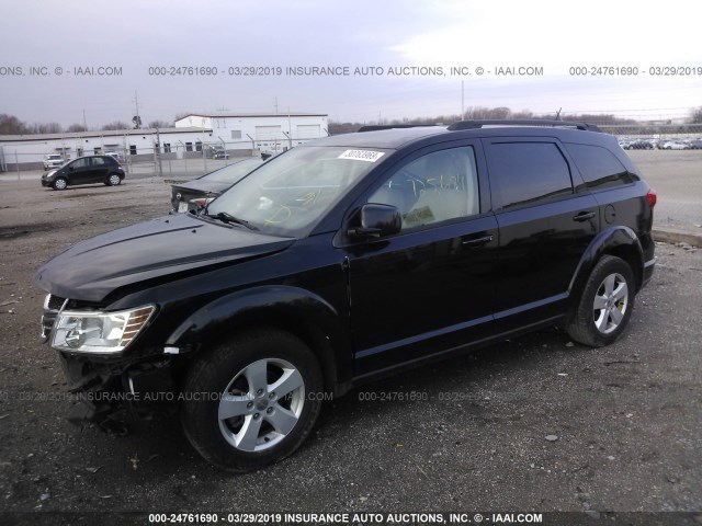 3C4PDCBG3CT150884 - 2012 DODGE JOURNEY SXT BLACK photo 2