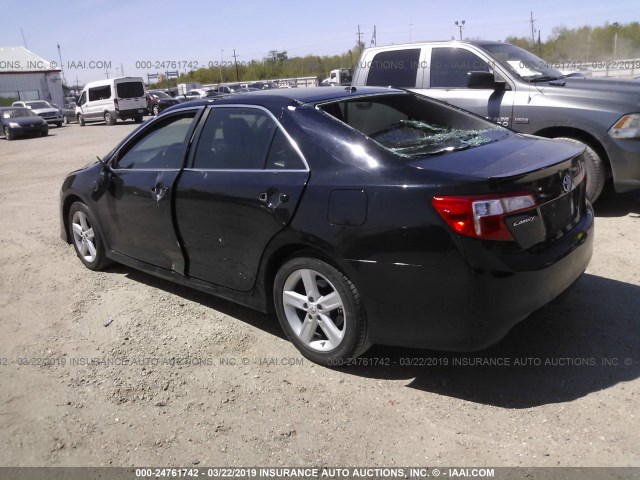 4T1BF1FK5CU075789 - 2012 TOYOTA CAMRY SE/LE/XLE BLACK photo 3