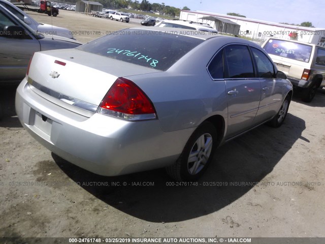 2G1WB55K469144377 - 2006 CHEVROLET IMPALA LS SILVER photo 4