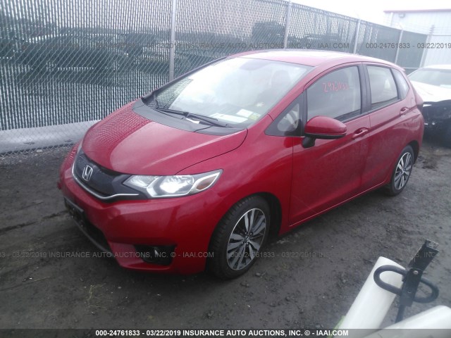 JHMGK5H79HS003534 - 2017 HONDA FIT EX/EXL RED photo 2