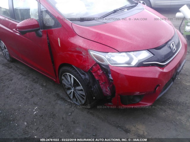 JHMGK5H79HS003534 - 2017 HONDA FIT EX/EXL RED photo 6