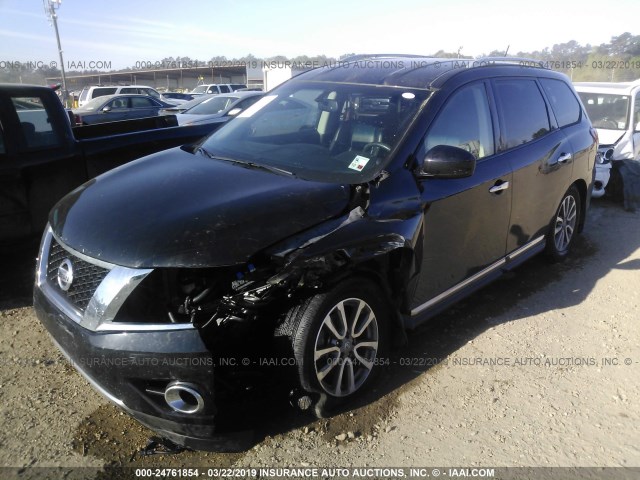 5N1AR2MN3FC617715 - 2015 NISSAN PATHFINDER S/SV/SL/PLATINUM BLACK photo 2