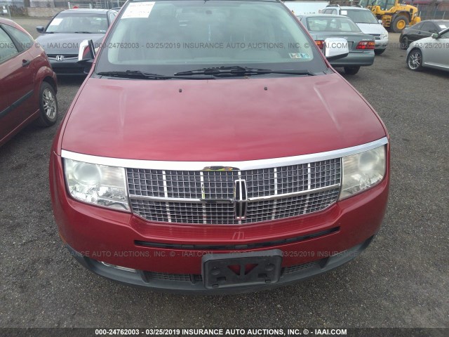 2LMDU68C17BJ39750 - 2007 LINCOLN MKX RED photo 6