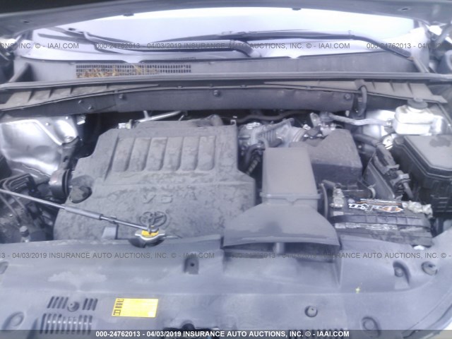 5TDZKRFH7FS074850 - 2015 TOYOTA HIGHLANDER LE/LE PLUS ვერცხლისფერი ფოტო 10