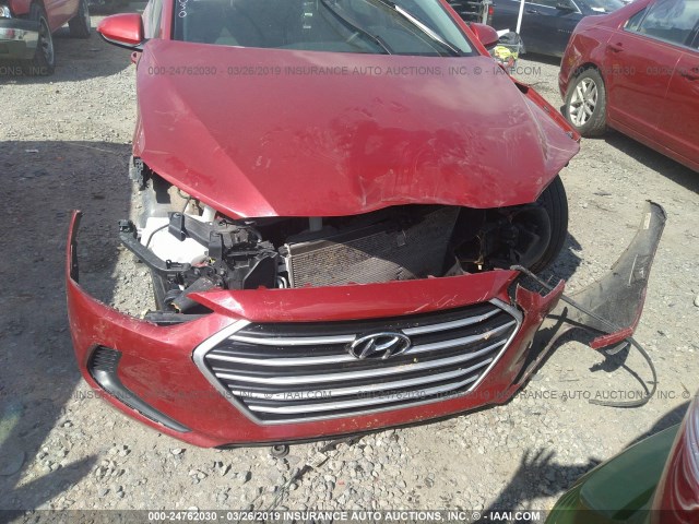 5NPD84LF0JH227730 - 2018 HYUNDAI ELANTRA SEL/VALUE/LIMITED RED photo 6