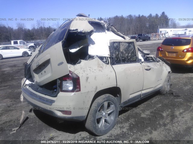 1C4NJDEB3GD768031 - 2016 JEEP COMPASS LATITUDE TAN photo 4