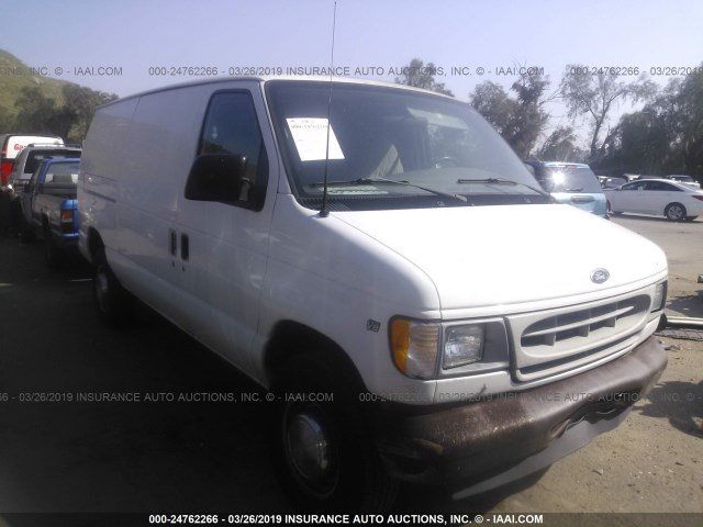 1FTSE34L12HA15546 - 2002 FORD ECONOLINE E350 SUPER DUTY VAN WHITE photo 1