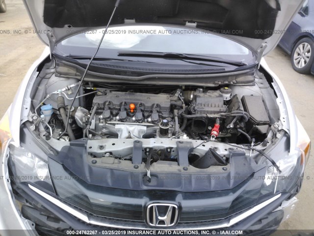 2HGFG3B04FH510751 - 2015 HONDA CIVIC EXL SILVER photo 10