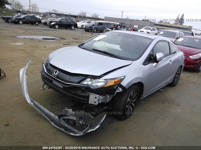 2HGFG3B04FH510751 - 2015 HONDA CIVIC EXL SILVER photo 2