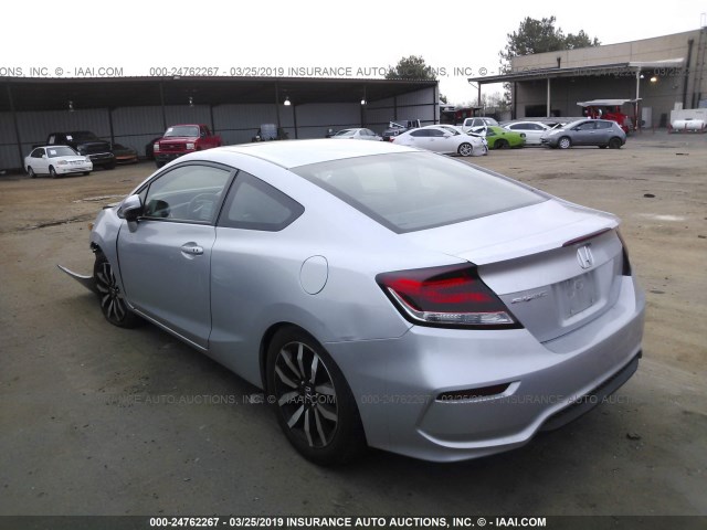 2HGFG3B04FH510751 - 2015 HONDA CIVIC EXL SILVER photo 3