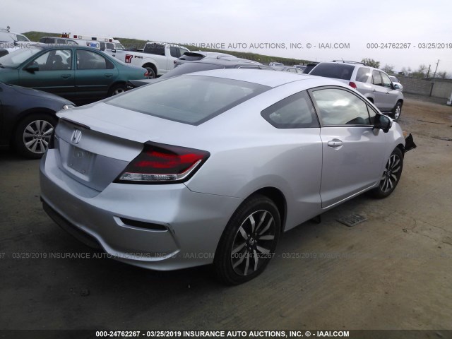 2HGFG3B04FH510751 - 2015 HONDA CIVIC EXL SILVER photo 4