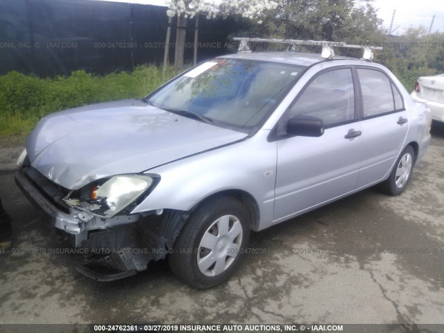 JA3AJ26E05U035670 - 2005 MITSUBISHI LANCER ES SILVER photo 2