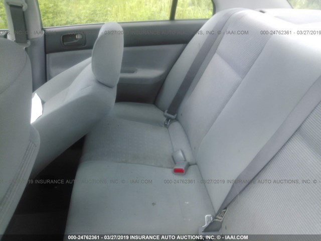 JA3AJ26E05U035670 - 2005 MITSUBISHI LANCER ES SILVER photo 8