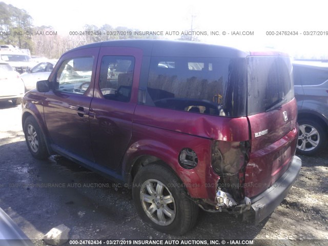 5J6YH28728L003236 - 2008 HONDA ELEMENT EX BURGUNDY photo 3