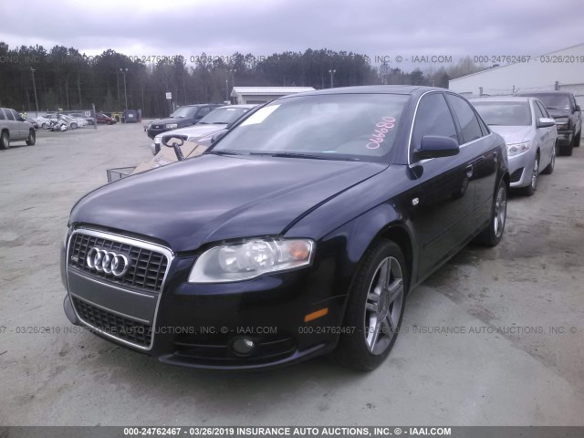 WAUAF78E48A066680 - 2008 AUDI A4 2.0T BLUE photo 2