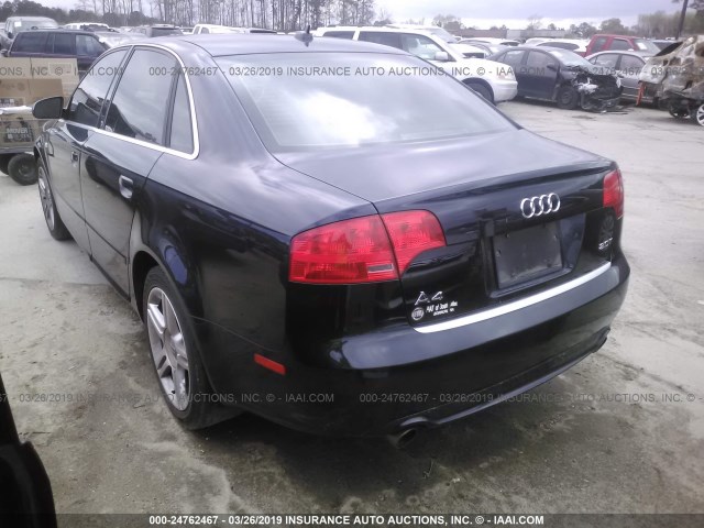 WAUAF78E48A066680 - 2008 AUDI A4 2.0T BLUE photo 3