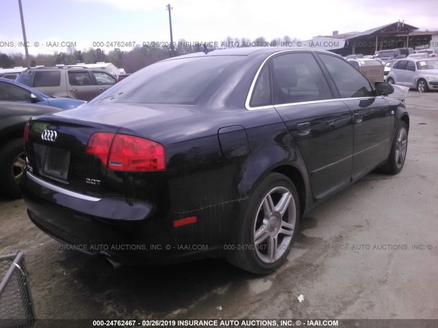 WAUAF78E48A066680 - 2008 AUDI A4 2.0T BLUE photo 4