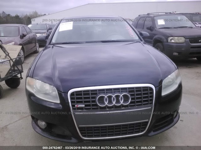 WAUAF78E48A066680 - 2008 AUDI A4 2.0T BLUE photo 6