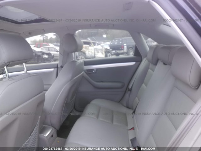 WAUAF78E48A066680 - 2008 AUDI A4 2.0T BLUE photo 8