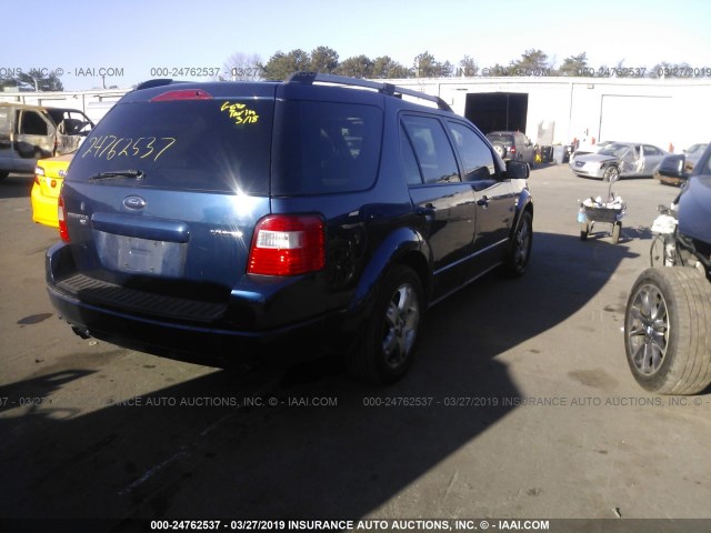 1FMDK06196GA08136 - 2006 FORD FREESTYLE LIMITED BLUE photo 4