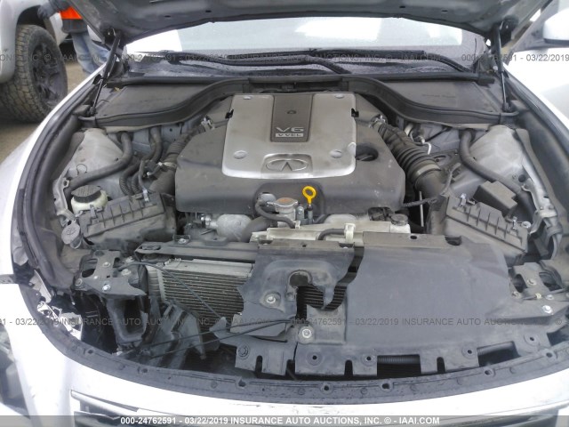 JN1CV6EL7DM983121 - 2013 INFINITI G37 SILVER photo 10