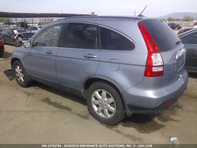 JHLRE48738C071725 - 2008 HONDA CR-V EXL Light Blue photo 3