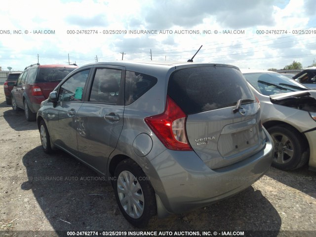 3N1CE2CP2EL437823 - 2014 NISSAN VERSA NOTE S/S PLUS/SV/SL GRAY photo 3