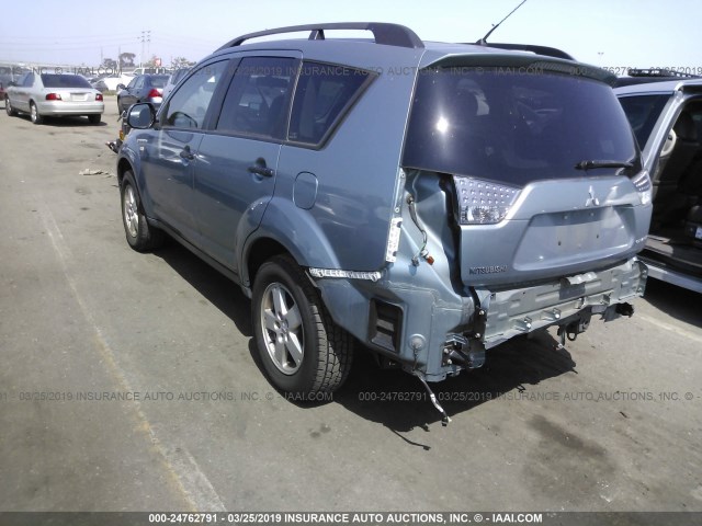JA4MS31X57Z021791 - 2007 MITSUBISHI OUTLANDER ES/LS 蓝色 照片 3
