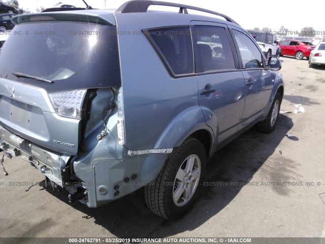 JA4MS31X57Z021791 - 2007 MITSUBISHI OUTLANDER ES/LS 蓝色 照片 4