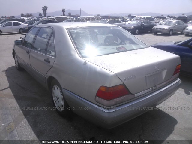 WDBGA33E6SA253579 - 1995 MERCEDES-BENZ S 320 Champagne photo 3