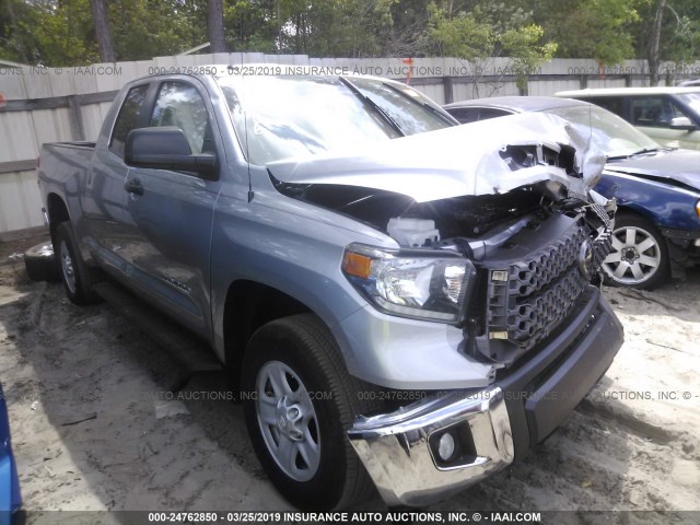 5TFRM5F18JX131081 - 2018 TOYOTA TUNDRA DOUBLE CAB SR/SR5 SILVER photo 1