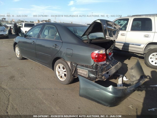 4T1BF32K05U096943 - 2005 TOYOTA CAMRY LE/XLE/SE GREEN photo 3