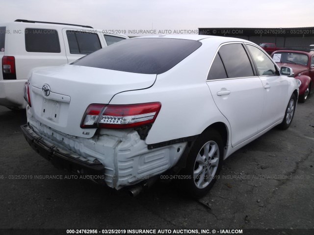 4T1BF3EK3AU552360 - 2010 TOYOTA CAMRY SE/LE/XLE WHITE photo 4