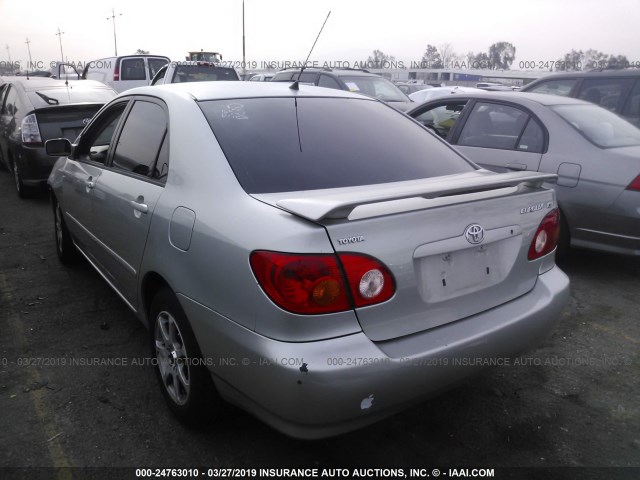 1NXBR32E83Z039467 - 2003 TOYOTA COROLLA CE/LE/S SILVER photo 3