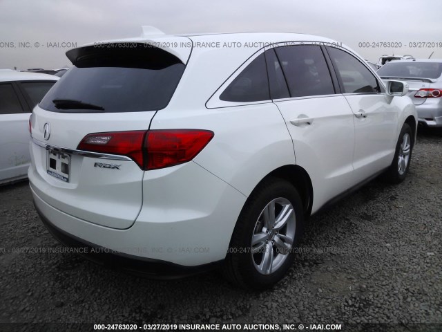 5J8TB3H54DL009749 - 2013 ACURA RDX TECHNOLOGY WHITE photo 4