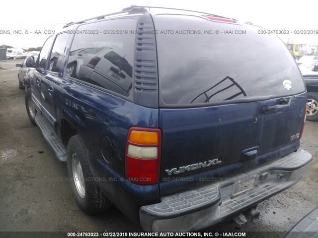 3GKFK16T72G300827 - 2002 GMC YUKON XL K1500 BLUE photo 3