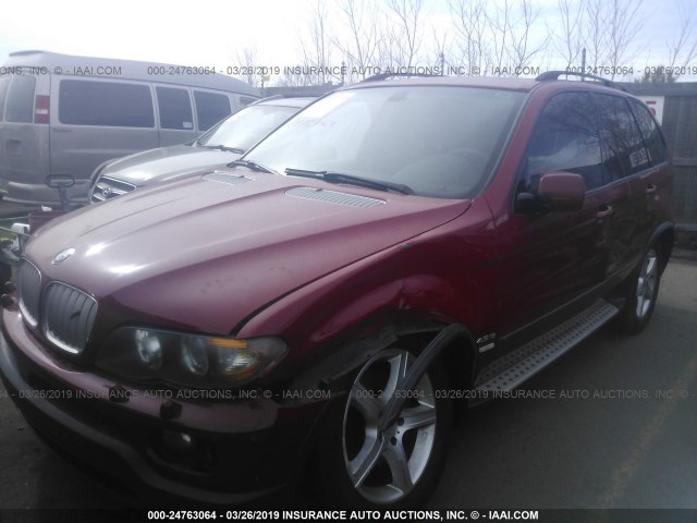 5UXFA935X6LE84853 - 2006 BMW X5 4.8IS RED photo 2