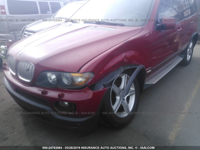5UXFA935X6LE84853 - 2006 BMW X5 4.8IS RED photo 6