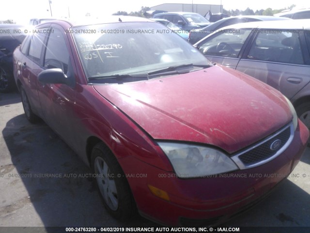 1FAFP34N97W205620 - 2007 FORD FOCUS ZX4/S/SE/SES RED photo 1