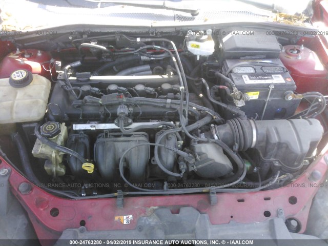 1FAFP34N97W205620 - 2007 FORD FOCUS ZX4/S/SE/SES RED photo 10