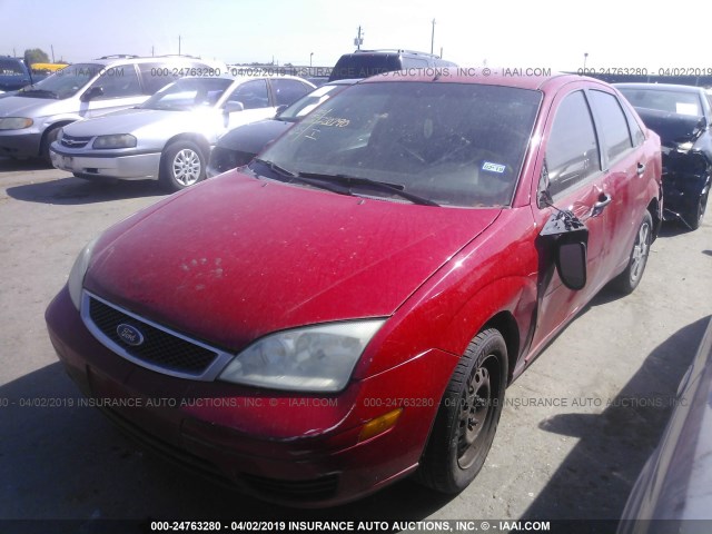 1FAFP34N97W205620 - 2007 FORD FOCUS ZX4/S/SE/SES RED photo 2