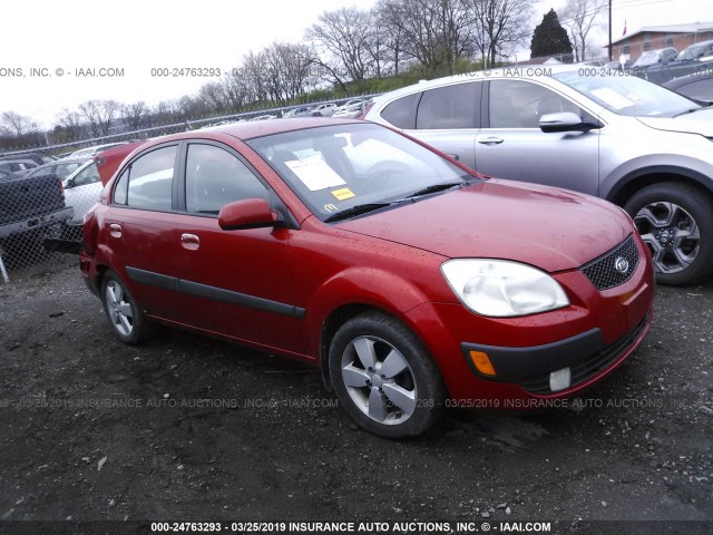 KNADE123786322396 - 2008 KIA RIO LX/SX RED photo 1