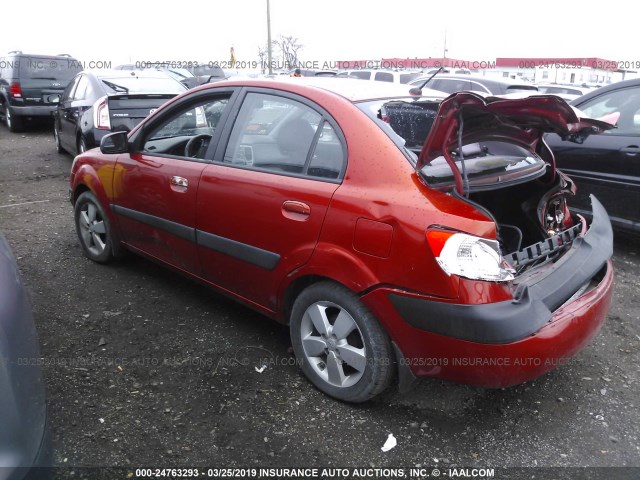 KNADE123786322396 - 2008 KIA RIO LX/SX RED photo 3