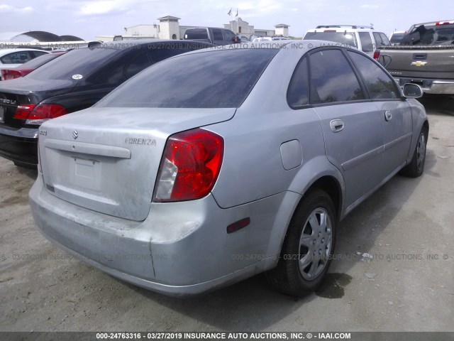 KL5JD52Z84K952875 - 2004 SUZUKI FORENZA S GRAY photo 4